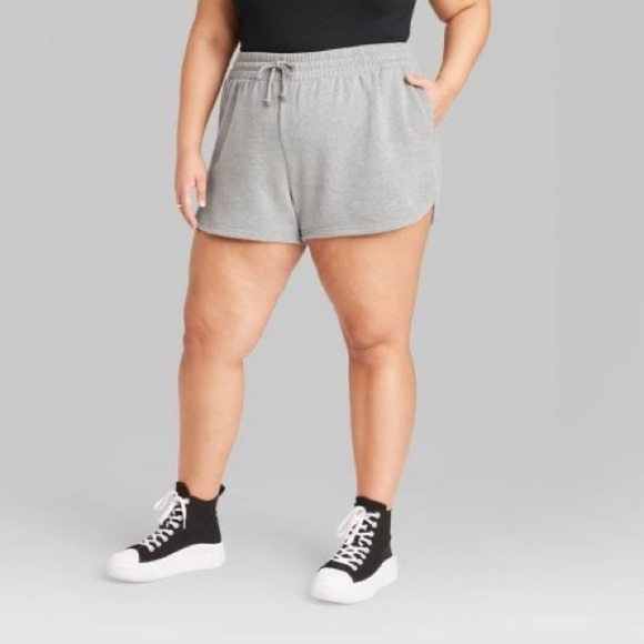 Wild Fable Womens High-Rise Dolphin Shorts Gray 2x 2xl - summer sale​ - Picture 3 of 4
